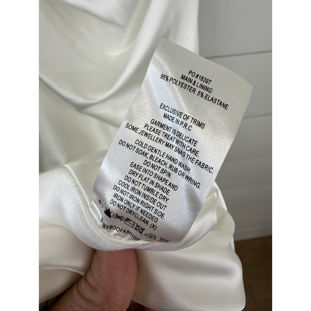 NWT Babyboo Calanthe Ivory Satin Corset Pleated Bridal Maxi Dress XXL - Picture 10 of 13